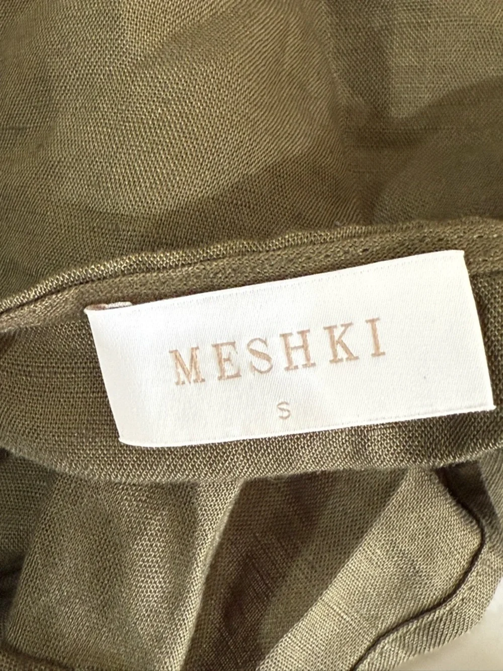 Meshki Olive Linen Men's Relaxed Trousers